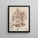 Skelett - Walter Kurt Wiemken — gerahmtes Bild an der Wand