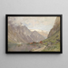 Großes Fjordlandschaft Gemälde - Walter Moras — gerahmtes Bild an der Wand