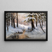 Schneelandschaft im Wald - Walter Moras — gerahmtes Bild an der Wand