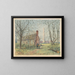 Das Cottage von David Burns und das Washington-Denkmal - Walter Paris — gerahmtes Bild an der Wand