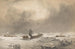 Schlitten in einem frischen Wind und gerade vorbeiziehend auf dem unebenen Eis - Walter William May — Ansicht des Kunstwerks
