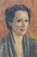 Portrait von Frauke Lauterbach - Walther Gamerith — gerahmtes Bild an der Wand