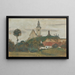 Landschaft mit Kirche und Dorf - Walther Gamerith — gerahmtes Bild an der Wand
