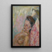 Feminines Nacktes auf Kissen - Walther Gamerith — gerahmtes Bild an der Wand