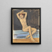 Frau nackt mit erhobenen Armen - Walther Gamerith — gerahmtes Bild an der Wand