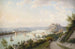 Rheinlandschaft bei Koblenz mit der Pfaffendorfer Brücke aus dem Jahr 1864 und der Ehrenbreitstein-Festung - Walther Wunnenberg — Ansicht des Kunstwerks