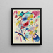 Komposition in Rot Blau Grün und Gelb - Wassily Kandinsky — gerahmtes Bild an der Wand