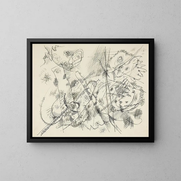 Konzeption für eine Gravur - Wassily Kandinsky — gerahmtes Bild an der Wand