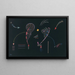 Zwei Seiten - Wassily Kandinsky — gerahmtes Bild an der Wand