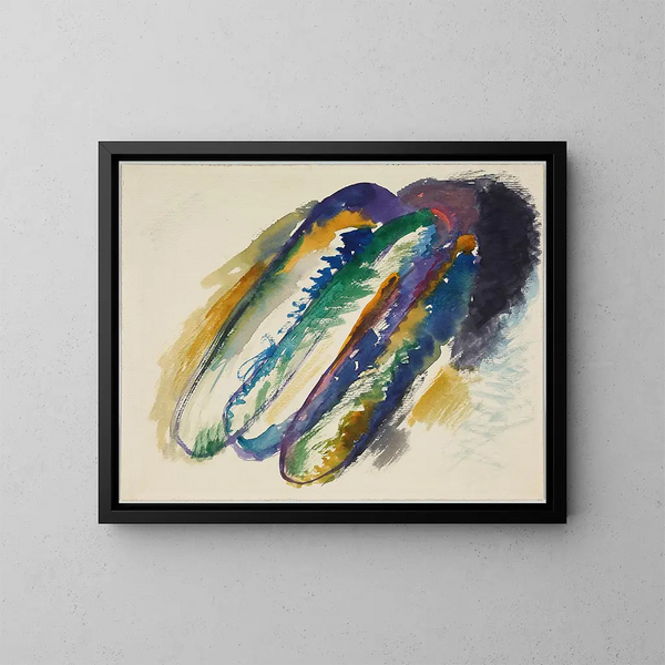 Skizze für die Komposition VII - Wassily Kandinsky — gerahmtes Bild an der Wand