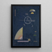 Grau matt - Wassily Kandinsky — gerahmtes Bild an der Wand