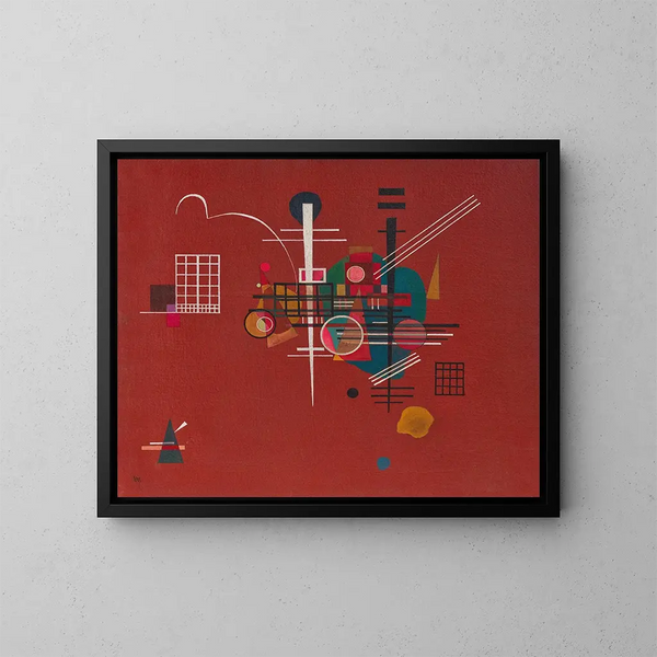 Rotes Gemälde taub - Wassily Kandinsky — gerahmtes Bild an der Wand