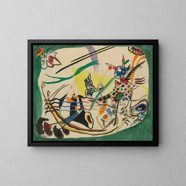 Studie für grüne Kante - Wassily Kandinsky — gerahmtes Bild an der Wand