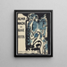 Endgültige Konzeption des Covers des Almanachs Der Blaue Reiter - Wassily Kandinsky — gerahmtes Bild an der Wand