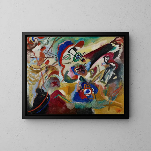 Fragment 2 für Composition VII - Wassily Kandinsky — gerahmtes Bild an der Wand