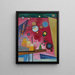 Rotes intensives Gemälde - Wassily Kandinsky — gerahmtes Bild an der Wand