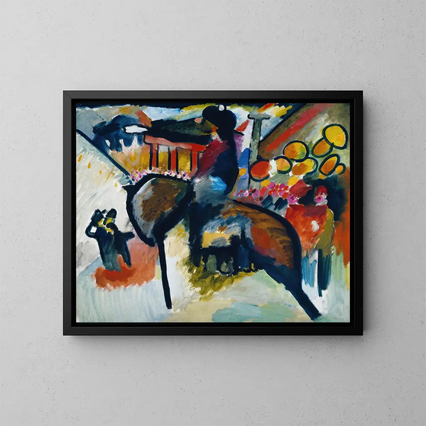 Impression IV: Gendarme - Wassily Kandinsky — gerahmtes Bild an der Wand