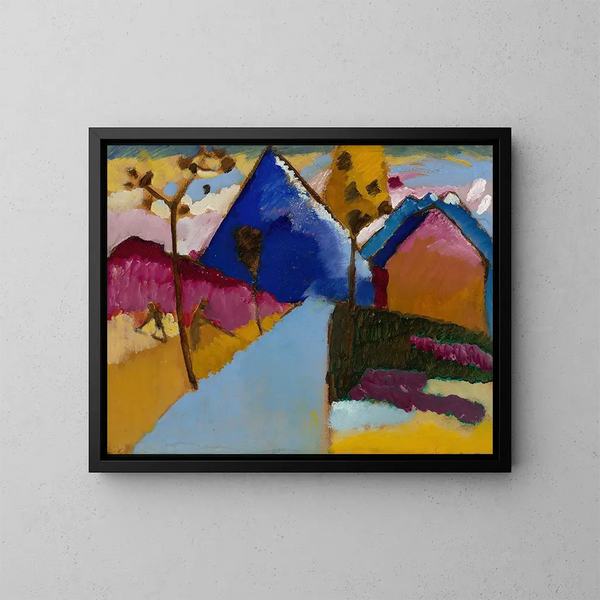 Rue droite de Kochel - Wassily Kandinsky — gerahmtes Bild an der Wand