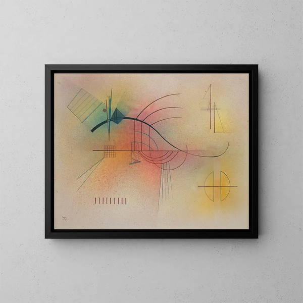 Linie Linie - Wassily Kandinsky — gerahmtes Bild an der Wand
