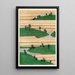 Illustration de paysage - Watanabe Seitei — gerahmtes Bild an der Wand