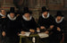 Vier Regenten und den Vater des Hauses des Aussätzigenheims in Amsterdam - Werner van den Valckert — Ansicht des Kunstwerks