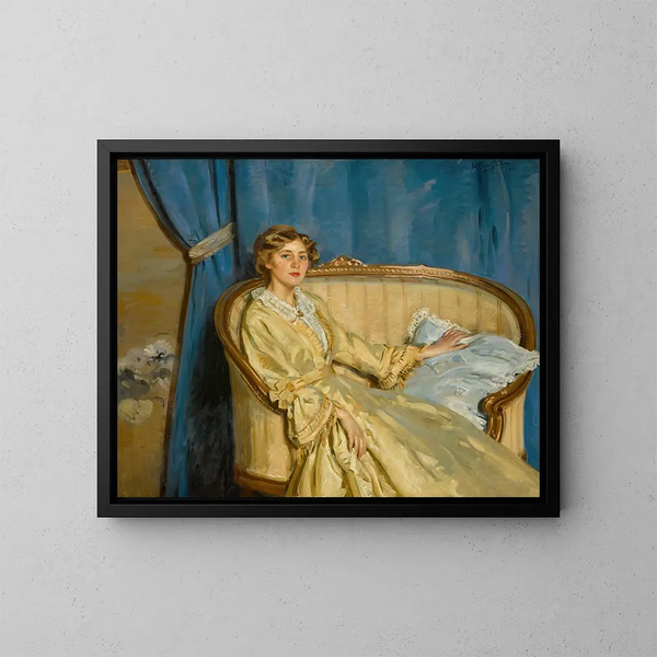 Blau und Gold - Wilfrid Gabriel de Glehn — gerahmtes Bild an der Wand