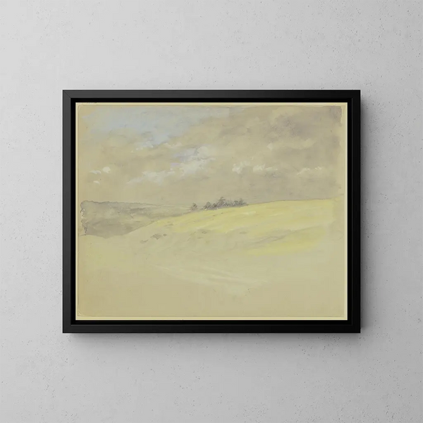 Landschaft mit Hügeln - Wilhelm Amandus Beer — gerahmtes Bild an der Wand