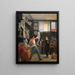 Ein Bildhauer in seinem Atelier, der nach der Natur arbeitet - Wilhelm Bendz — gerahmtes Bild an der Wand