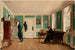 Innenansicht von Amaliegade, Kapitän Carl Ludvig Bendz stehend und Dr. Jacob Christian Bendz sitzend - Wilhelm Bendz — Ansicht des Kunstwerks