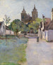 Ansicht des Vorplatzes einer Kirche - Wilhelm Bernatzik — Ansicht des Kunstwerks