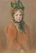 Portrait eines jungen Mädchens mit grünem Band Das Mädchen des Künstlers - Wilhelm Carl Räuber — Ansicht des Kunstwerks