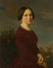 Junge Frau mit einer Rose in der Hand - Wilhelm Dürr — Ansicht des Kunstwerks