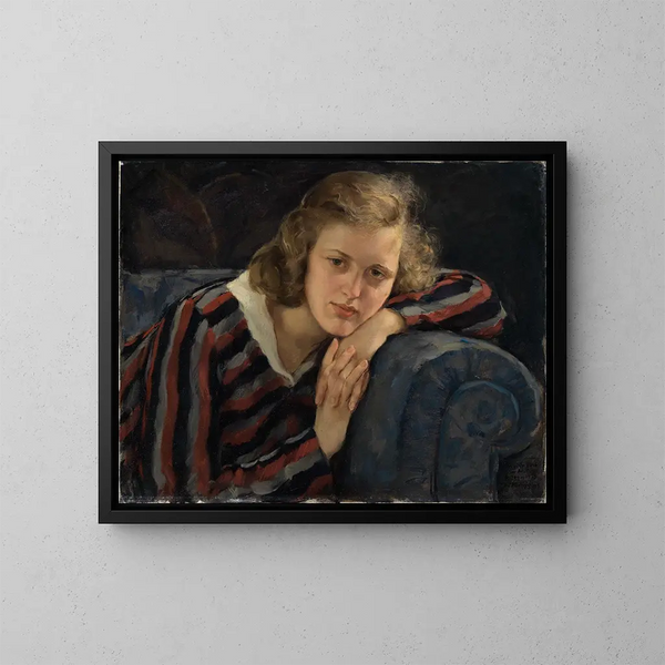 Portrait der Tochter Brigitte - Wilhelm Hempfing — gerahmtes Bild an der Wand
