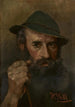 Portrait eines Mannes mit grünem Hut - Wilhelm Leibl — Ansicht des Kunstwerks