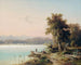 Partie am Chiemsee mit Blick auf die Herreninsel am frühen Morgen - Wilhelm Lichtenheld — Ansicht des Kunstwerks