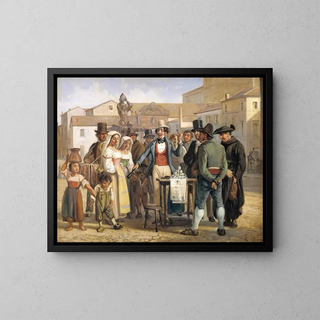 Wilhelm Marstrand - A Charlatan Selling Blacking in the Piazza Barberini in Rome.webp