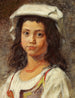 Eine junge italienische Frau mit weißem Haarschmuck - Wilhelm Marstrand — Ansicht des Kunstwerks