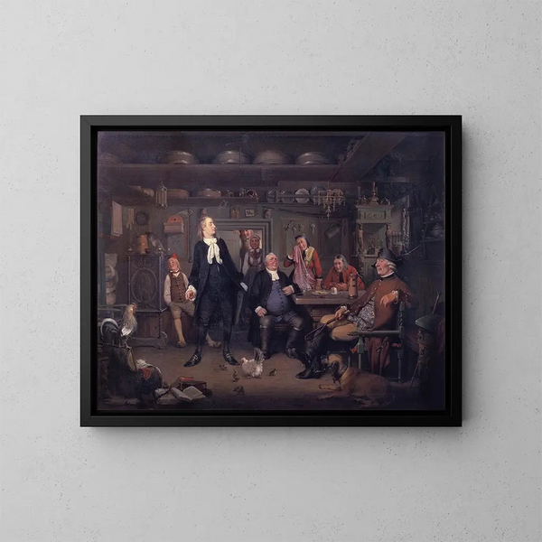 Erasmus Montanus, Akt III, Szene 3 - Wilhelm Marstrand — gerahmtes Bild an der Wand