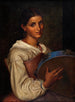 Italienisches Mädchen mit einer blauen Tamburin - Wilhelm Marstrand — Ansicht des Kunstwerks