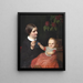 Portrait der Künstlerin mit ihrem Sohn Poul auf dem Schoß - Wilhelm Marstrand — gerahmtes Bild an der Wand