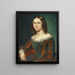 Portrait einer jungen Frau mit Schlangenlocken - Wilhelm Marstrand — gerahmtes Bild an der Wand