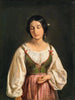 Studie einer italienischen Frau im Stehen für einen Ziegenhirten, der Milch verkauft - Wilhelm Marstrand — Ansicht des Kunstwerks