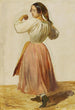 Studie einer Italienerin tanzend - Wilhelm Marstrand — Ansicht des Kunstwerks