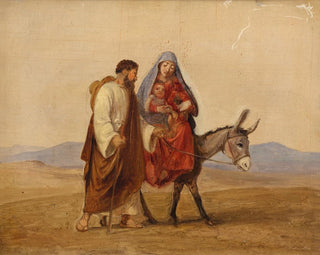 Wilhelm Marstrand - The Holy Family on the run Sketch.webp