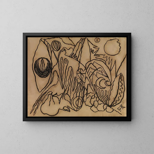 Landschaft Astral IV - Wilhelm Morgner — gerahmtes Bild an der Wand