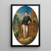 Der junge Naturforscher Porträt eines Jungen mit Schmetterlingsnetz und Botanisten-Tambour - Wilhelm Pilgram — gerahmtes Bild an der Wand