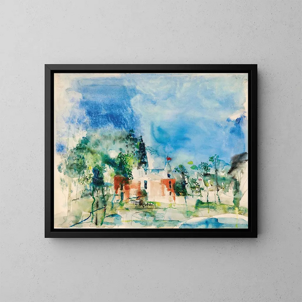 Château aux tours rouges - Wilhelm Thöny — gerahmtes Bild an der Wand