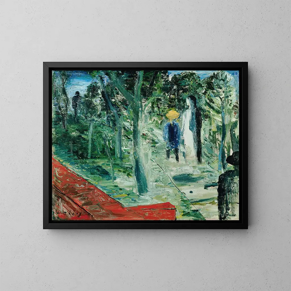 Parc un dimanche après-midi - Wilhelm Thöny — gerahmtes Bild an der Wand