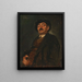 Camille lachend - Wilhelm Trübner — gerahmtes Bild an der Wand