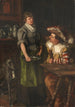 Lansquenet trinkend mit Dienerin - Wilhelm Trübner — Ansicht des Kunstwerks